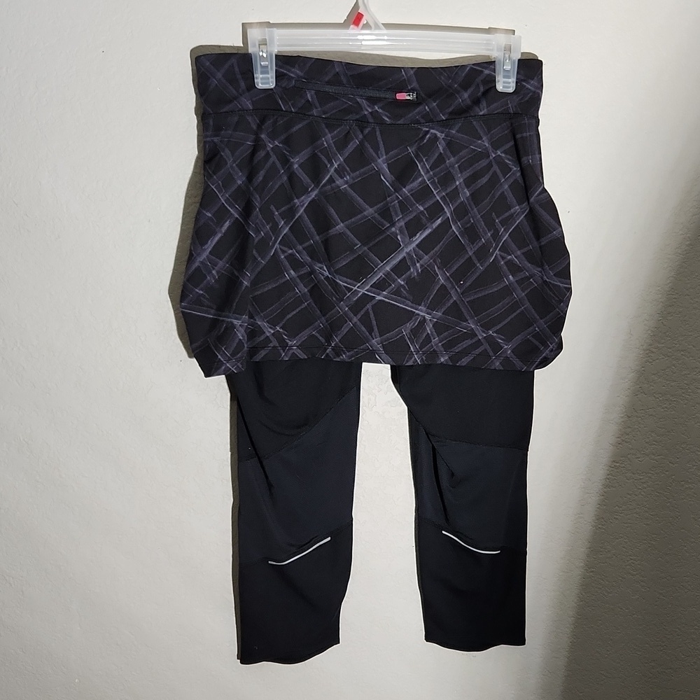 Athleta Skirt Leggings Womens size M Purple Black Athletic - Picture 4 of 12